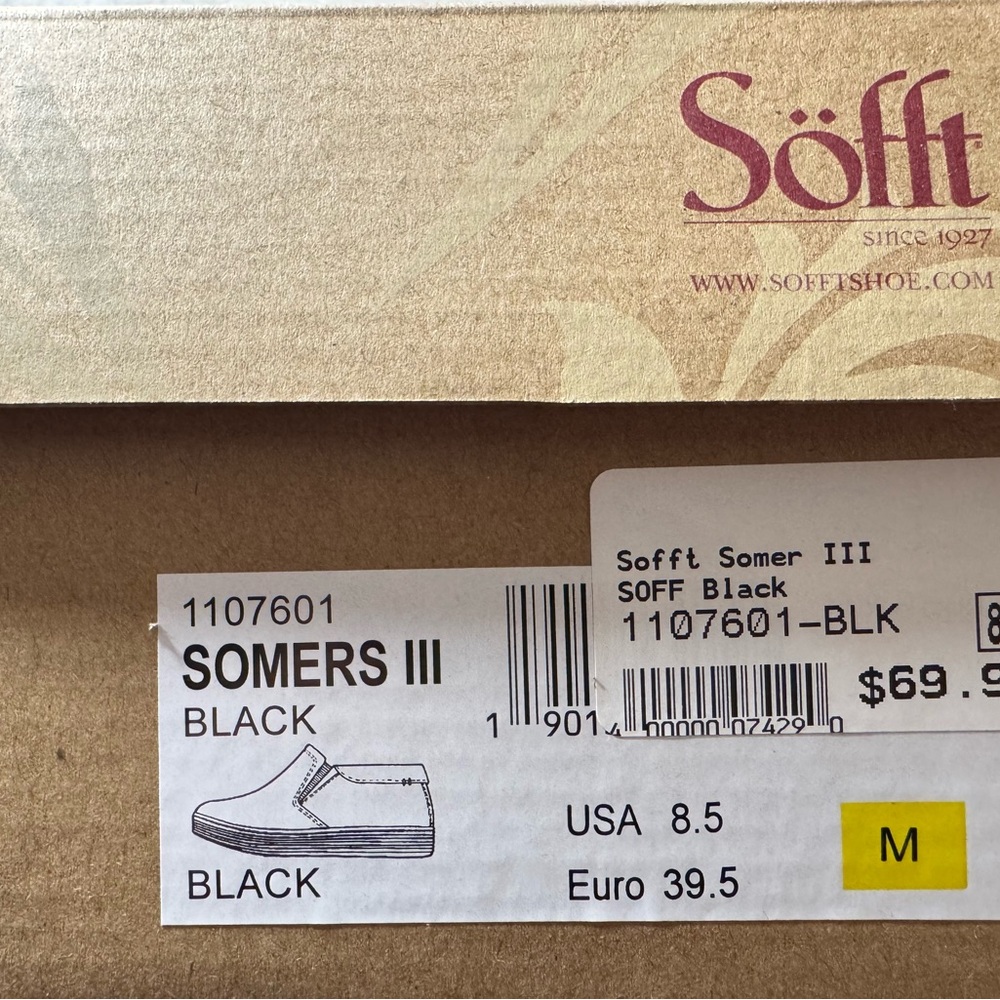 Sofft Brand Somers III SLIP-ons in Black Leather - Picture 6 of 9
